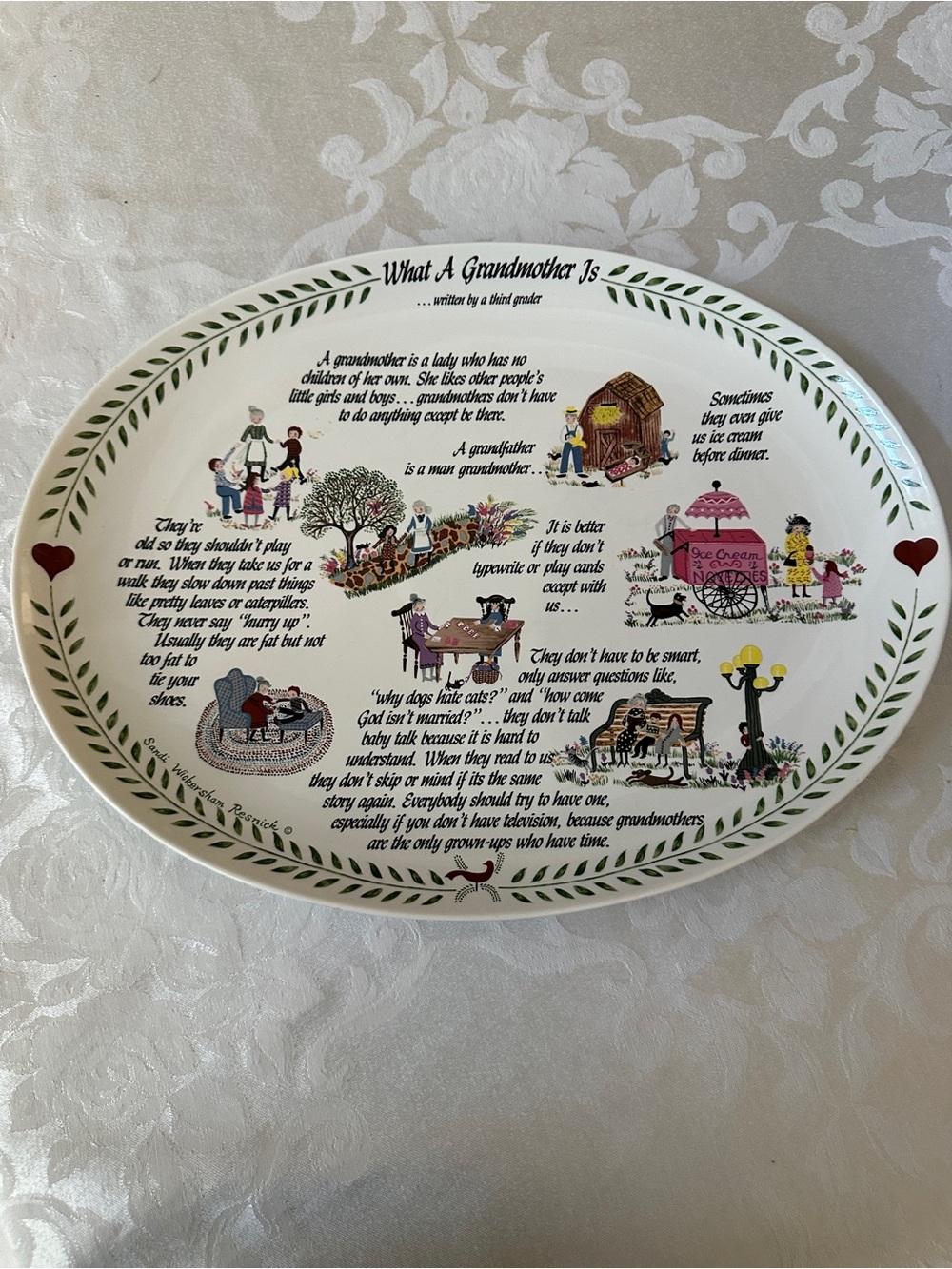 The original red plate co. What A Grandmother Is plate